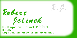 robert jelinek business card